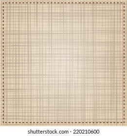 Abstract texture of canvas linen fabric background. Vector illustration.