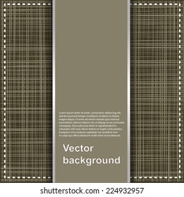 Abstract texture of canvas linen fabric background. Vector illustration.