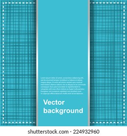 Abstract texture of canvas linen fabric background. Vector illustration.