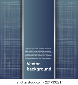 Abstract texture of canvas linen fabric background. Vector illustration.