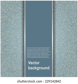 Abstract texture of canvas linen fabric background. Vector illustration.