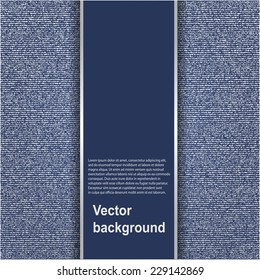 Abstract texture of canvas linen fabric background. Vector illustration.