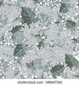 Abstract texture with cineraria. Seamless pattern with festive flower bouquet ornament. Vector illustration