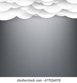 Abstract  texture Cloud with gray background, vector illustration