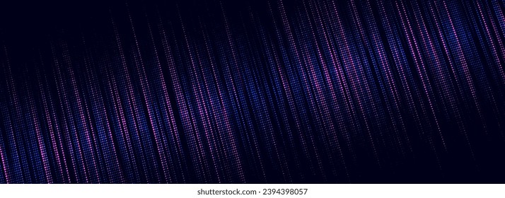 Abstract texture with colors circles. Matrix background. Motion dots in cyberspace. Halftone illustration. Technology background with data algorithms. Hacked security particles pattern.