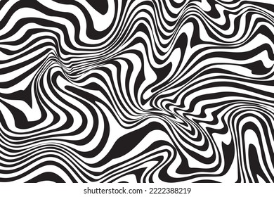 Abstract texture. Creative background with stripes. Decorative design with distorted effect
