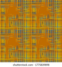 Textura abstracta con franjas cruzadas. Imitación de impresión étnica de hierba de hierba. Patrón Tartán sin Maravilla. Rayas sin foco. Patrón moderno con líneas coloridas.