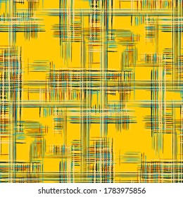 Abstract Texture with Crossing Stripes. Ethnic Print Imitation of Grass Mat. Modern Pattern with Colorful Lines. Seamless Stripes. Seamless Tartan Pattern.