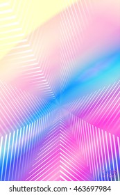 Abstract Texture Curved Pattern with Colorful Segments. Color Lines and Rainbow Waves. Vector Illustration