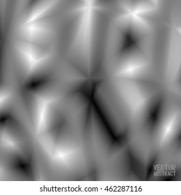 Abstract Texture Curved Pattern with Grey Segments. Black Lines and White Waves. Vector Illustration
