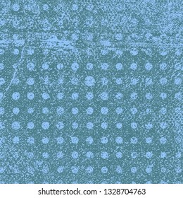 Abstract texture of dark turquoise paint. Vector background of paint strokes with a dry brush. Vintage grunge style pattern