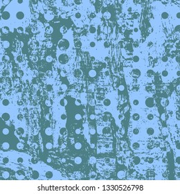 Abstract texture of dark turquoise paint. Vector background of paint strokes with a dry brush. Vintage grunge style pattern