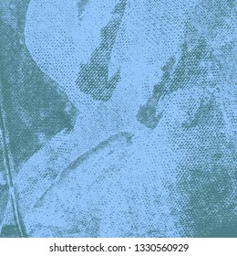 Abstract texture of dark turquoise paint. Vector background of paint strokes with a dry brush. Vintage grunge style pattern