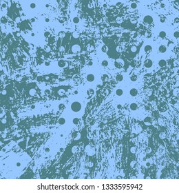 Abstract texture of dark turquoise paint. Vector background of paint strokes with a dry brush. Vintage grunge style pattern