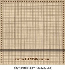Abstract texture of denim linen canvas fabric background. Vector illustration.