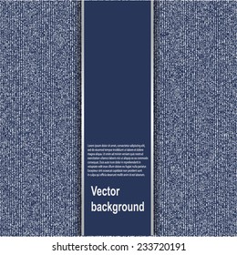 Abstract texture of denim linen canvas fabric background. Vector illustration.