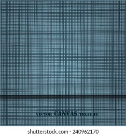 Abstract texture of denim linen canvas fabric background. Vector illustration.