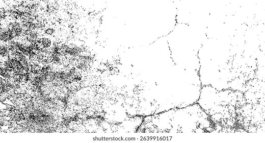 Abstract Texture of Dust, Old Damage, Dirty Grainy and Dusty Scratches on White Background, Overlay Vector Textures.