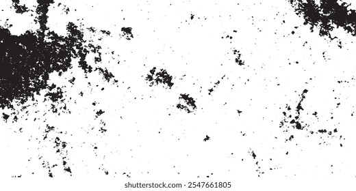 Partícula de polvo de textura Abstractas y grano de polvo sobre fondo blanco. Texturas de superposición de grunge de Ilustración vectorial con grano de polvo aislado sobre fondo blanco.