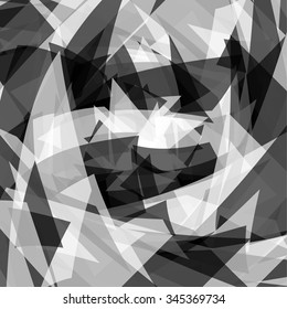 Abstract texture with edgy, overlapping shapes. Vector.