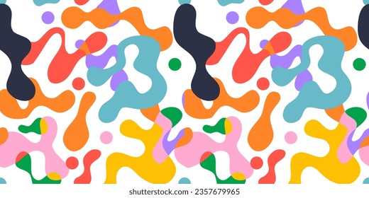 Abstrakte Textur mit futuristischen flüssigen Formen. Farbiges Hintergrundmuster. Vektorgrafik.