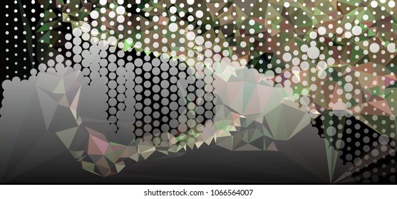 Abstract texture with geometric pattern. Horizontal banner, label, tag, flyer and abstract web background. Copy space. Vector clip art.
