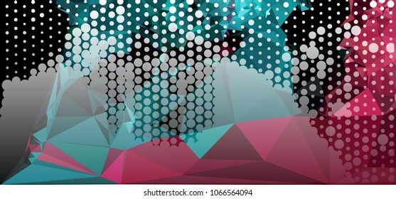 Abstract texture with geometric pattern. Horizontal banner, label, tag, flyer and abstract web background. Copy space. Vector clip art.