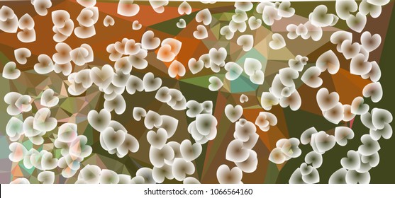 Abstract texture with geometric pattern. Horizontal banner, label, tag, flyer and abstract web background. Copy space. Vector clip art.