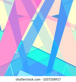 Abstract texture geometric pink and blue sky colors technology modern futuristic background, colorful lines pattern, vector illustration