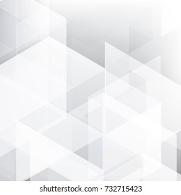 Abstract texture geometric Pixel White and gray color technology modern futuristic background, vector illustration