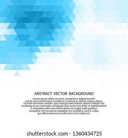 Abstract texture geometric white and blue with space modern design on Light blue background, vector illustration