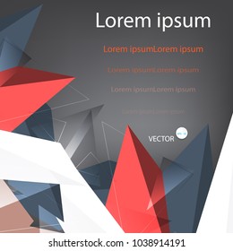 Abstract texture geometric white and gray with space modern design on Light gray background, vector illustration