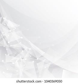 Abstract texture geometric white and gray with space modern design on Light gray background, vector illustration