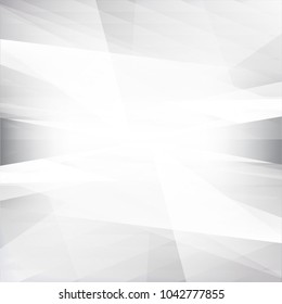 Abstract texture geometric white and gray with space modern design on Light gray background, vector illustration