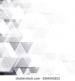 Abstract texture geometric white and gray with space modern design on Light gray background, vector illustration