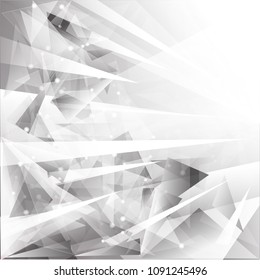 Abstract texture geometric White and gray color technology modern futuristic background, vector illustration