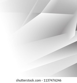Abstract texture geometric White and gray color technology modern futuristic background, vector illustration