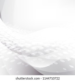 Abstract texture geometric white and gray with space modern design on Light gray background, vector illustration