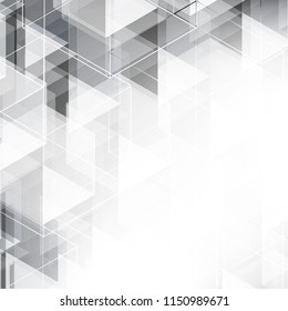 Abstract texture geometric white and gray with space modern design on Light gray background, vector illustration