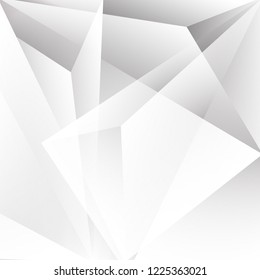 Abstract texture geometric white and gray with space modern design on Light gray background, vector illustration