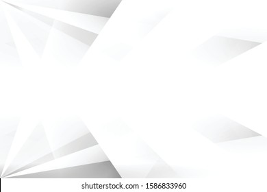 Abstract texture geometric White and gray color technology modern futuristic background, vector illustration - Vector