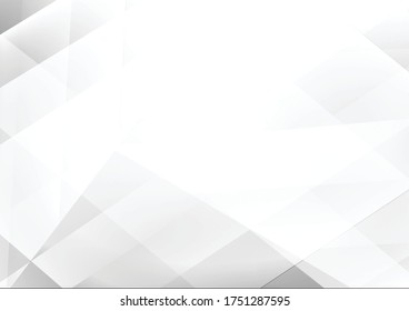 Abstract texture geometric white and gray with space modern design on Light gray background, vector illustration
