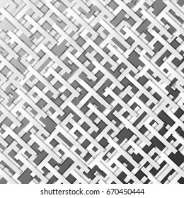 Abstract texture geometric White and gray color technology modern futuristic background, vector illustration