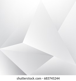 Textura abstracta geométrica en blanco y gris con espacio moderno en fondo gris claro, ilustración vectorial