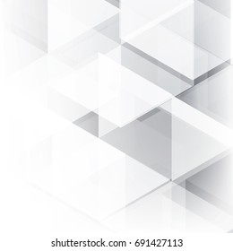 Abstract texture geometric white and gray with space modern  design on Light  gray background, vector illustration