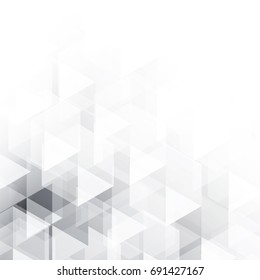 Abstract texture geometric white and gray with space modern  design on Light  gray background, vector illustration