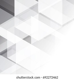 Abstract texture geometric white and gray with space modern  design on Light  gray background, vector illustration
