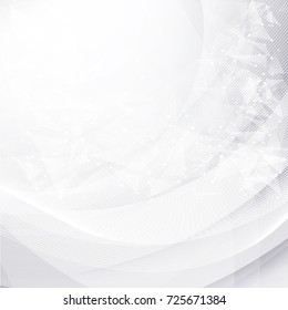 Abstract texture geometric White and gray color technology modern futuristic background, vector illustration