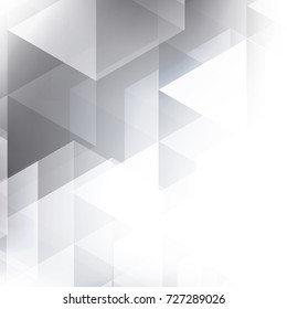 Abstract texture geometric White and gray color technology modern futuristic background, vector illustration
