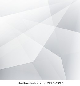 Abstract texture geometric  White and gray color technology modern futuristic background, vector illustration